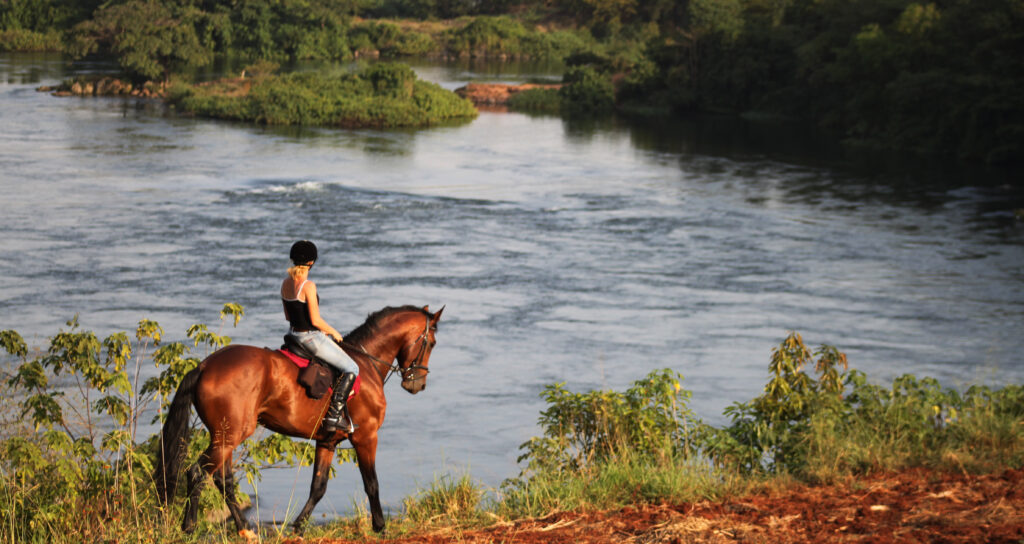 Paardrijden langs de oevers van de Nijl in Uganda - Vakantie te paard / Reisbureau Perlan